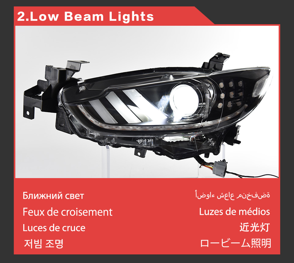 LED Daytime Running Head Light for Mazda 6 Atenza Headlight 2013-2017 Turn Signal High Beam Lamp Car Accessories