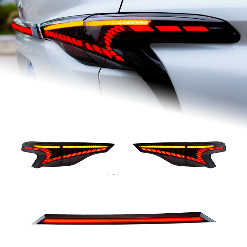 LED Tail Lights for Toyota Sienna Tail Light 20 21-2023 Tail Lamp Brake Reverse Dynamic Turn Signal Rear Through Lamp