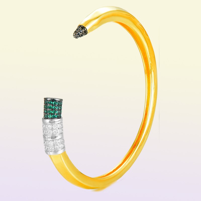 Luxury Designer Jewelry GODKI Trendy Pencil Designs Bangle Cuff for woman man For Women Wedding Full Cubic Zircon Crystal CZ Dubai Sier Color Party Br