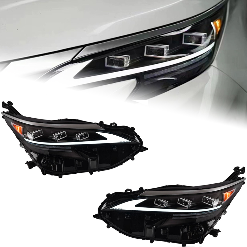 Car Headlights for Toyota Sienna 20 21-2023 LED Upgraded Front Lamp DRL Dynamic Turn Signal Head Lamp Assembly