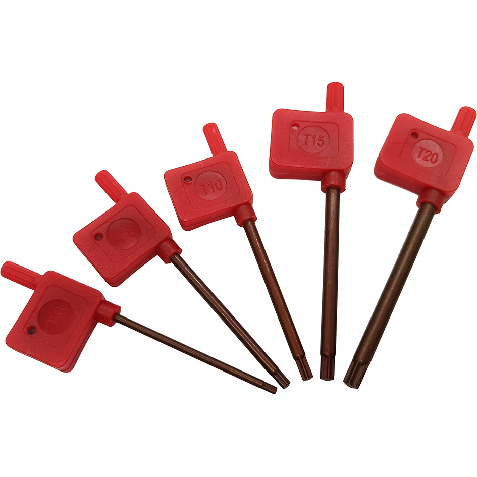 T6/T8/T10/T15/T20 Mini Red Flag star screwdriver S2 CNC tool Plum Blossom Hexagon Manual Screw Driver