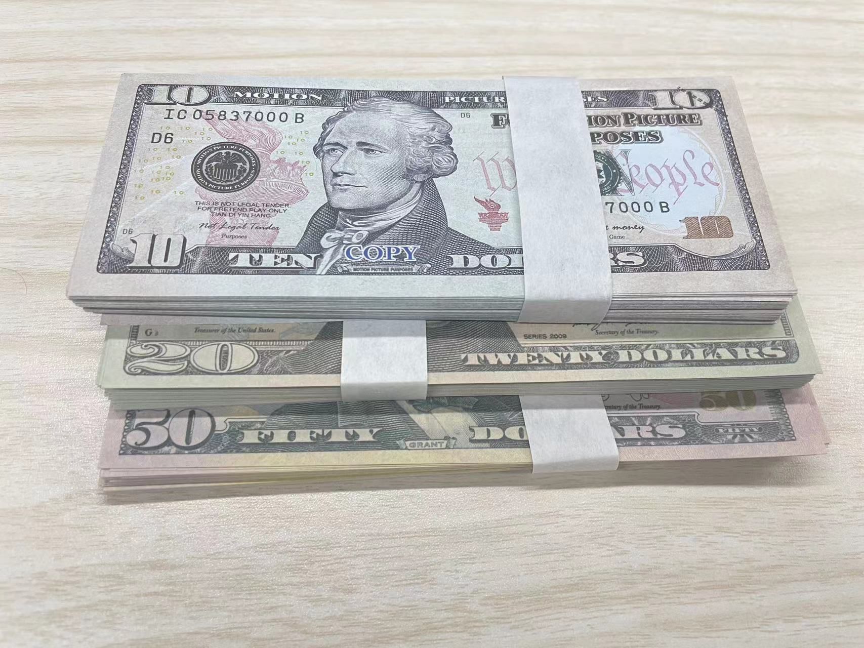 Copy Money Actual 1:2 Size Game Cash Role Play Prop Movie Making Fake BANK Note Dallor Euro GBP Hugub