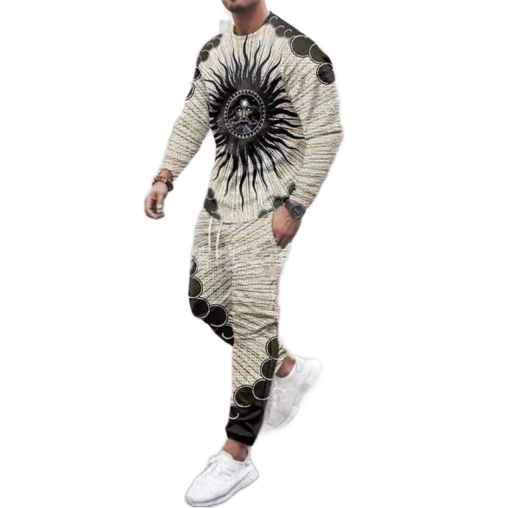 Spring Autumn Men039s Set Casual Sportswear Fashion Male Running Suit Men Longsleeved TshirtSports Trousers 2Piece Plus Siz6427906