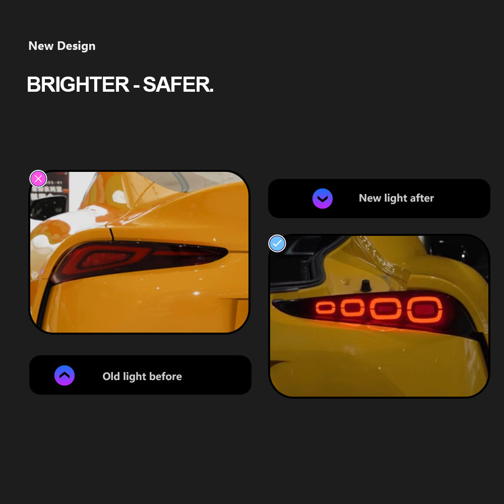Car Styling Taillight For Toyota Supra 20 19-2023 LED Assembly Rear Stop Light Break Lamp Turn Signal Reversing