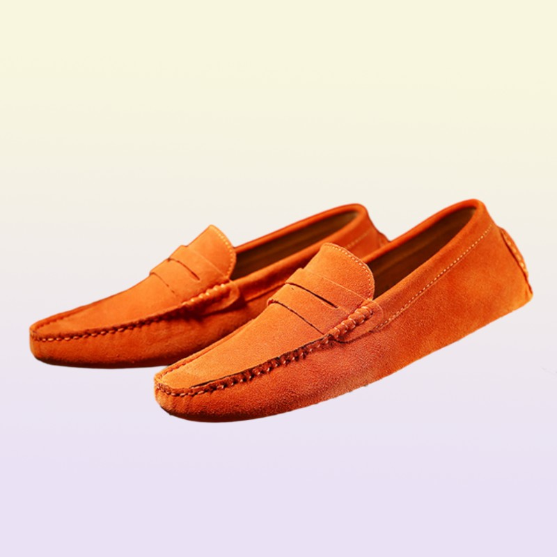 Men Casual Leather Loafers Black Solid Leather Driving Moccasins Gommino Slip on Men Loafers Shoes Male Loafers Big