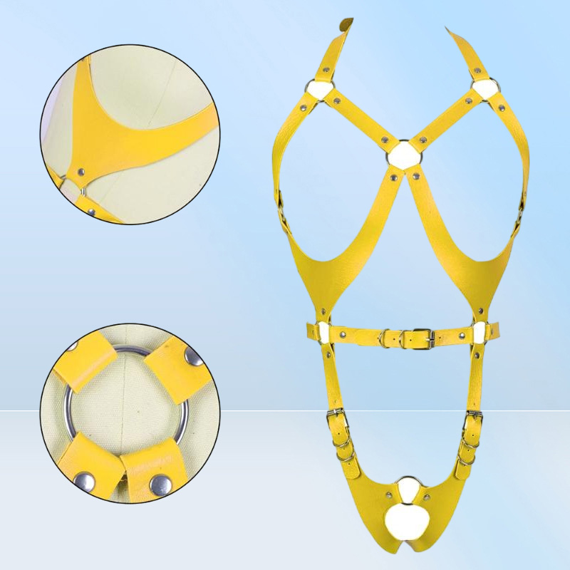 Bustiers Corsets Punk Leather Body Harness Bodysuit Adjust Bondage Bra Leg Garter Belt Women Sexy Lingerie Goth Cage Suit4228713