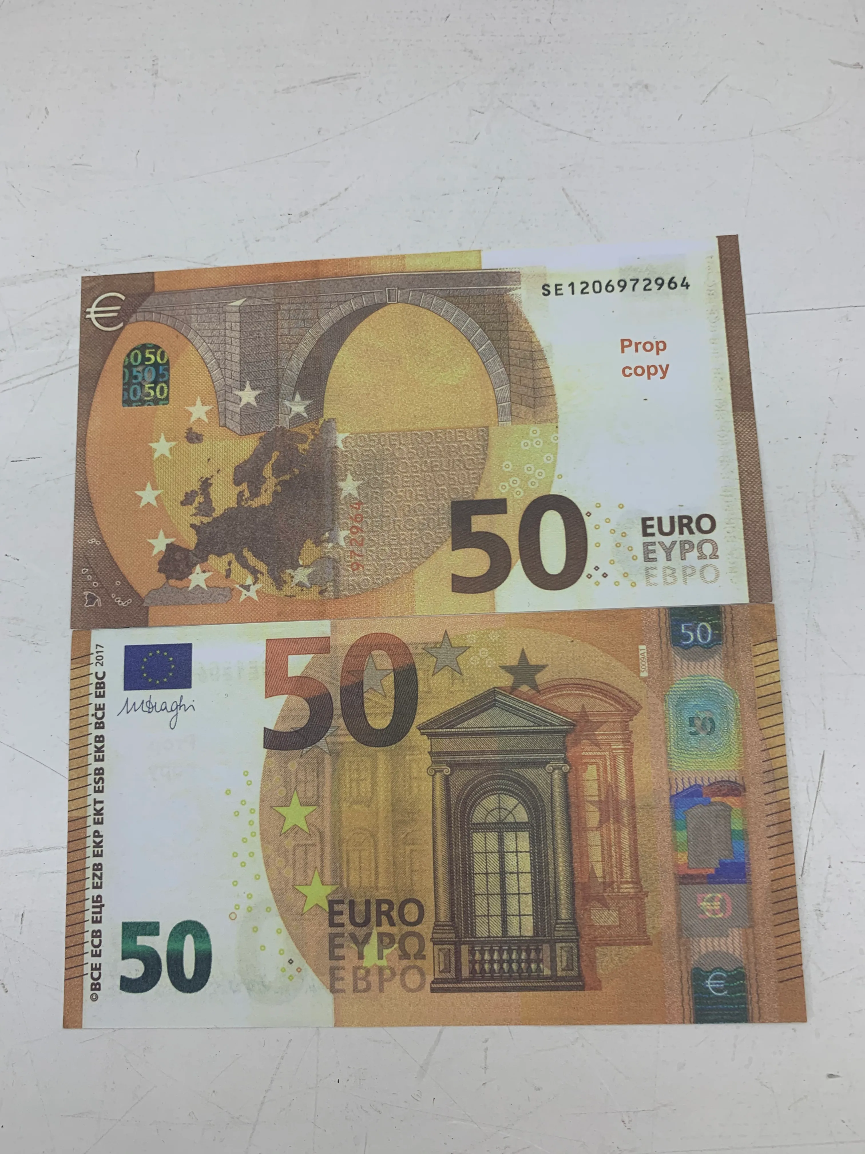 1:2 Party Festive Fake Supplies Prop Euro 10 Copy Quality 100 20 Top Money Cash Toys Notes Actual 50 Size Ecufb