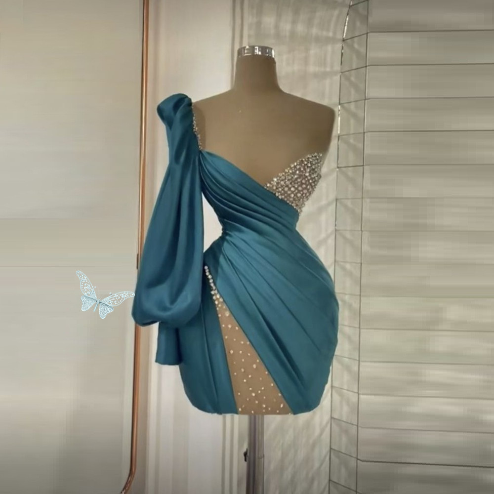 Tail Evening Robe Gowns Short Prom 2024 Strapless Knee Length Formal Hoco Dress Graduation Women Party Gown Custom Made 14 328 6660306