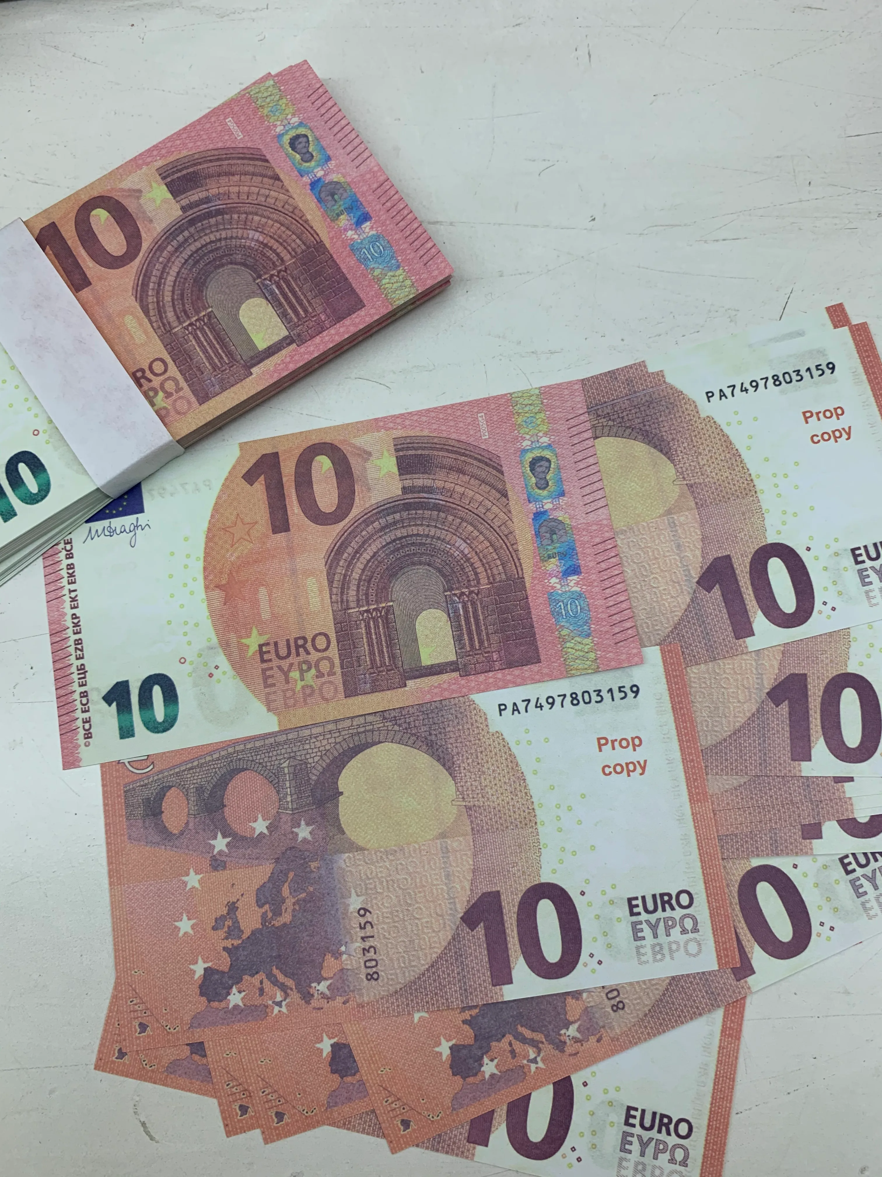 1:2 Party Festive Fake Supplies Prop Euro 10 Copy Quality 100 20 Top Money Cash Toys Notes Actual 50 Size Ecufb