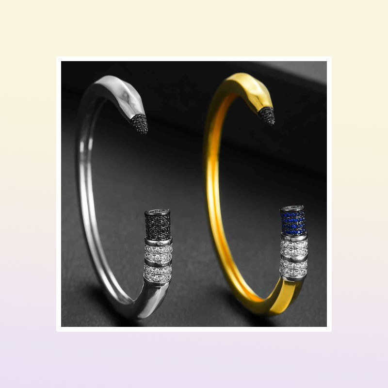 Luxury Designer Jewelry GODKI Trendy Pencil Designs Bangle Cuff for woman man For Women Wedding Full Cubic Zircon Crystal CZ Dubai Sier Color Party Br