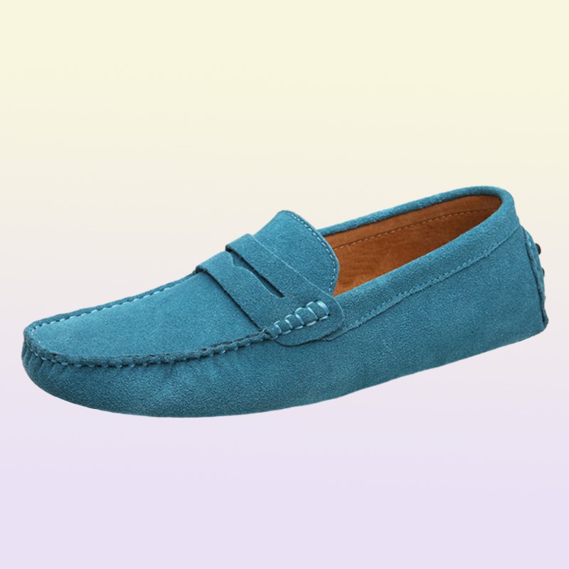 Men Casual Leather Loafers Black Solid Leather Driving Moccasins Gommino Slip on Men Loafers Shoes Male Loafers Big