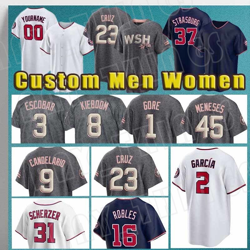 37 Stephen Strasburg 5 CJ Abrams Baseball Jerseys 2 Luis Garcia 40 Josiah Gray Nationals Victor Robles Joey Meneses Washington Lane Thomas Carter Kieboom Alex Call