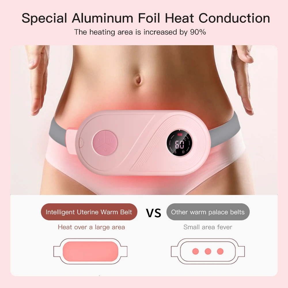 2024 Electric Heating Waist Abdominal Massager for Women Fast Heat Vibrating Waistband Menstrual Period Relief Belt Care 240118