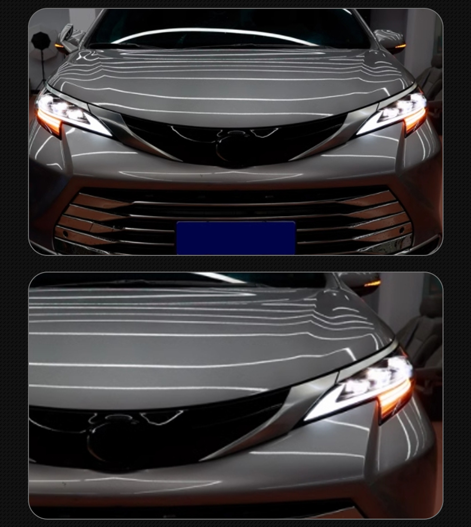 Car Headlights for Toyota Sienna 20 21-2023 LED Upgraded Front Lamp DRL Dynamic Turn Signal Head Lamp Assembly