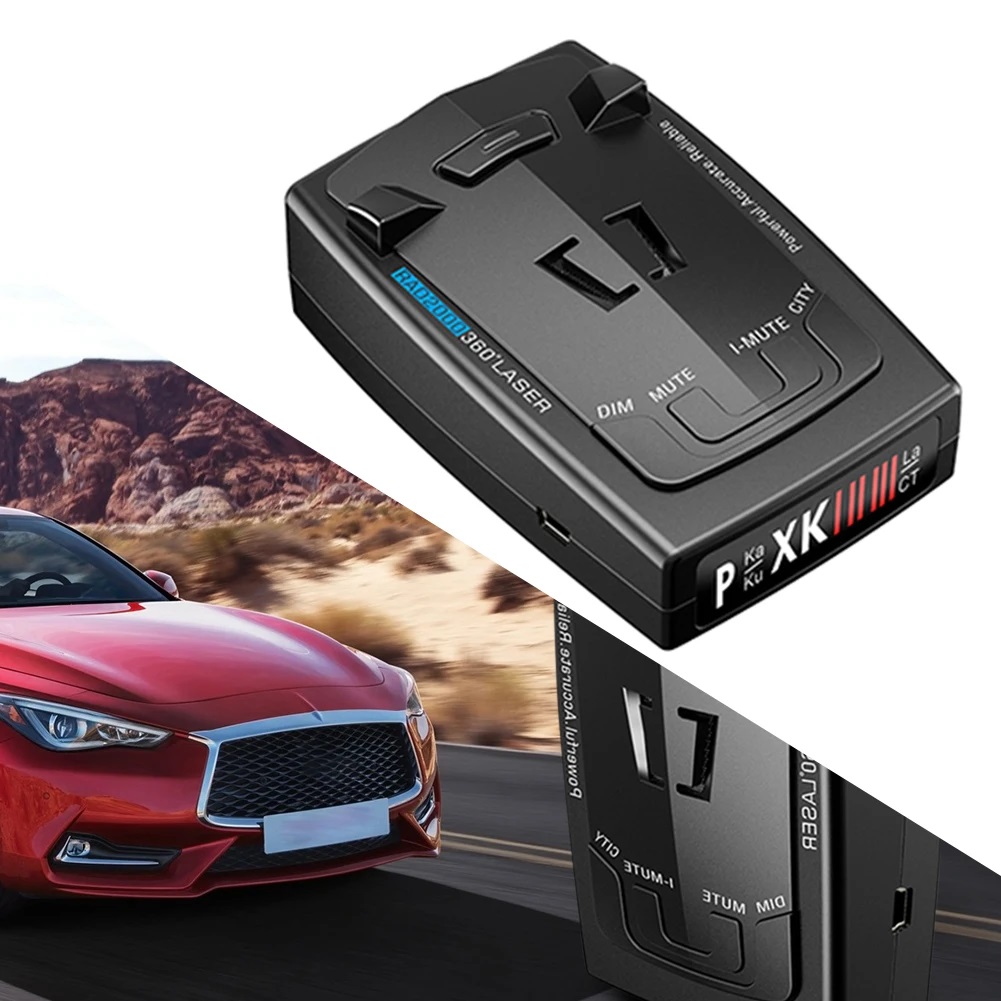 Car Radar Detector RAD2000 12V English Russian Radar Detection Speed Alarm 2 Modes K X Ka Band Auto Accessories