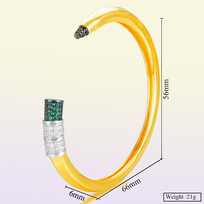 Luxury Designer Jewelry GODKI Trendy Pencil Designs Bangle Cuff for woman man For Women Wedding Full Cubic Zircon Crystal CZ Dubai Sier Color Party Br