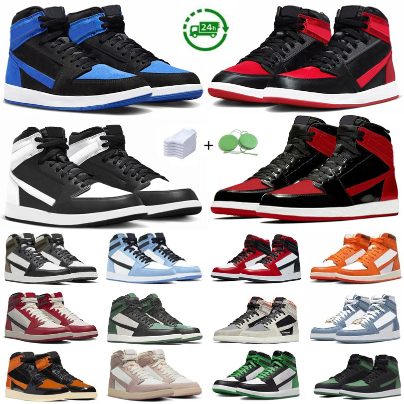 Basketball Shoes For Men Women Sneaker Royal Reimagined Satin Bred Patent Unc Palomino Lucky Pine Green Mocha Denim Yellow Ochre Mens Trainers Sports Sneakers GAI