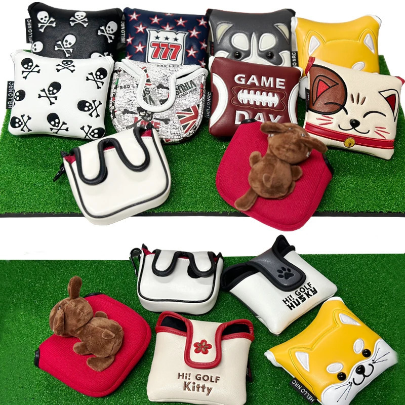 Golf Mallet Putter Cover Headcover Supplies Putting Practice PU Accessories Sport 240122