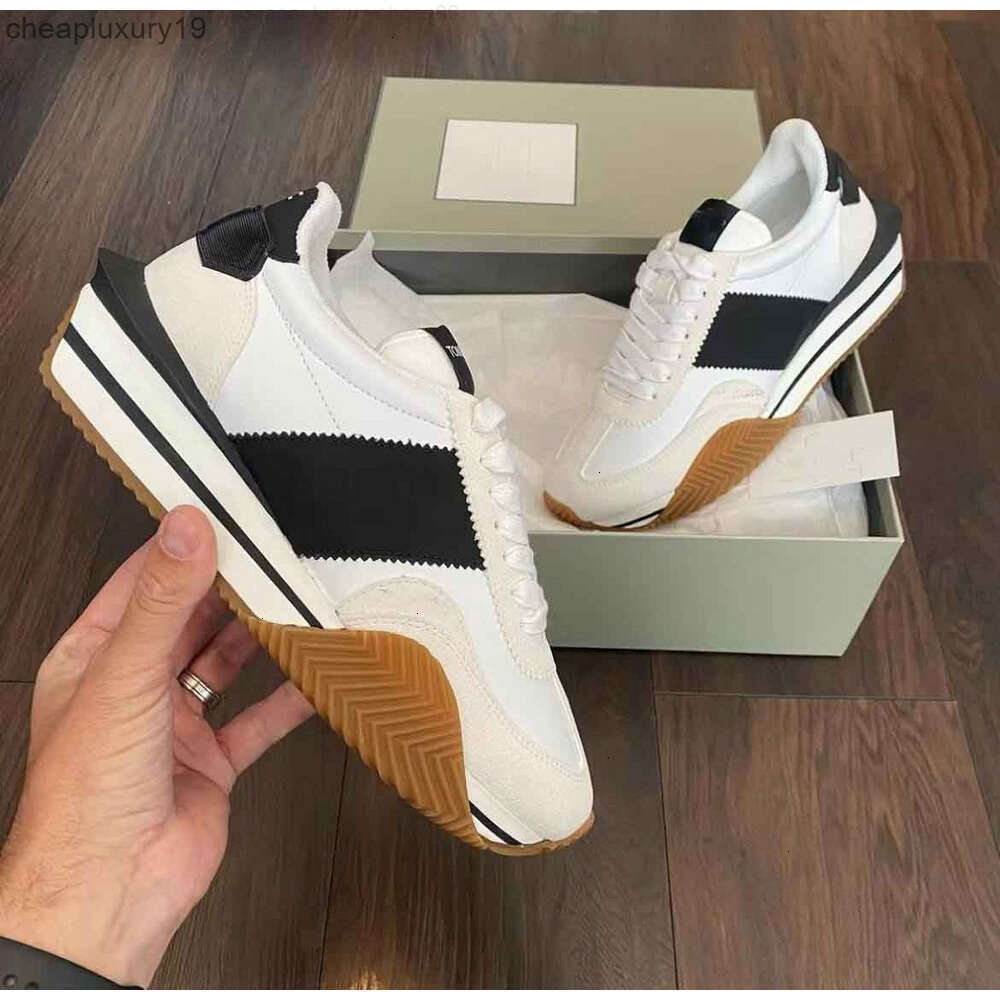 Super 11 Quality Tomford James Tom Ford Sneaker Shoes Side Stripe Skateboard Walking Suede Nylon Leather Chunky Rubber Sole Mesh Sports Discount Sl64 1qvi Ycc6 j Guul