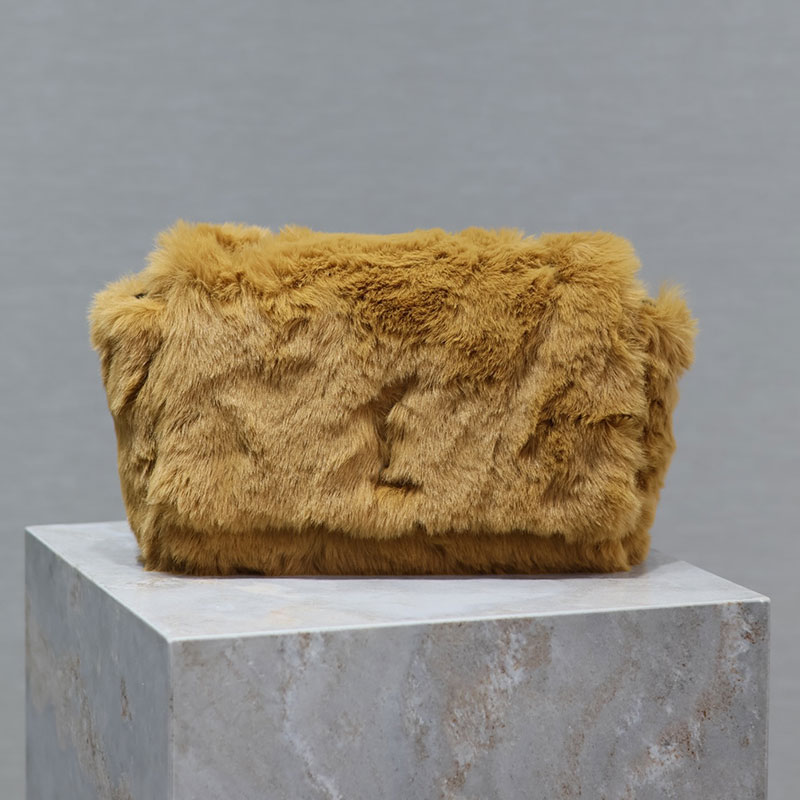 Double Sided Suede Bag Chain Shoulder Bags Winter Rabbit Hair Style Women Messenger Purse Fashion Letter Hardware Genuine Leather 10A Top Quality Flap Clutch