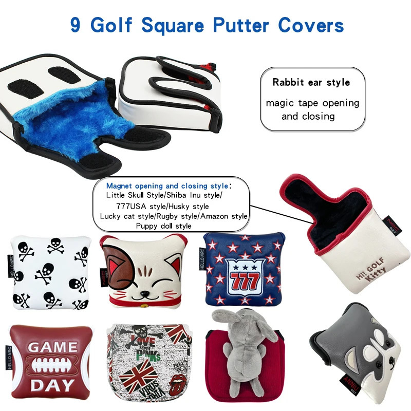 Golf Mallet Putter Cover Headcover Supplies Putting Practice PU Accessories Sport 240122