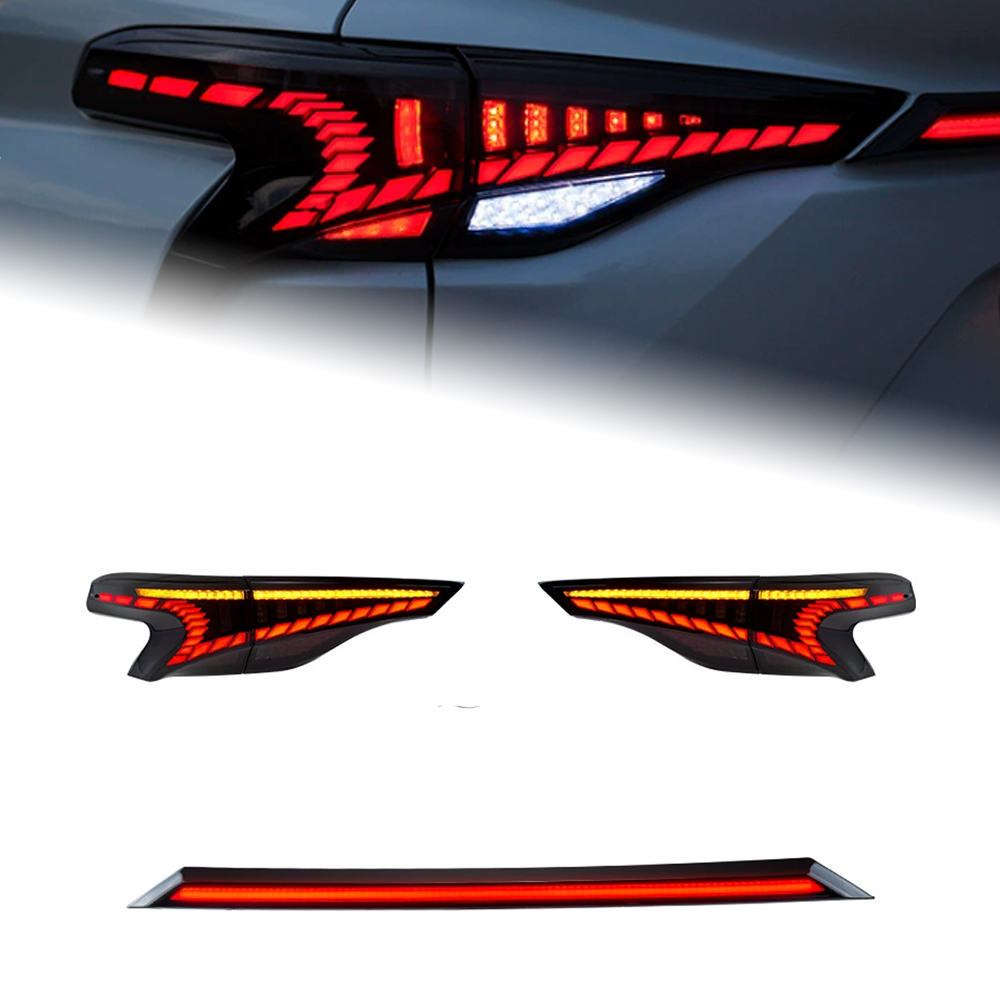 LED Tail Lights for Toyota Sienna Tail Light 20 21-2023 Tail Lamp Brake Reverse Dynamic Turn Signal Rear Through Lamp