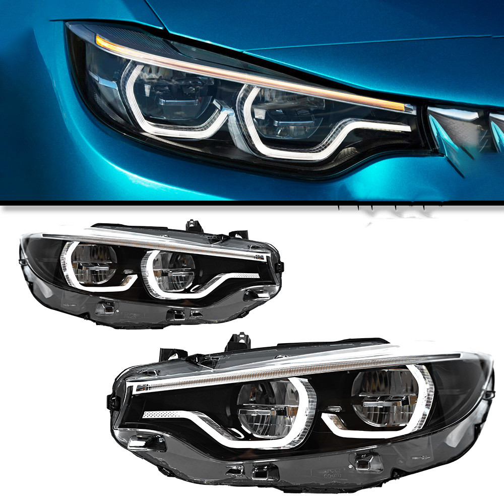 Auto Styling Headlamp For BMW 4 Series F32 F33 F36 M4 2013-20 19 LED Headlight Angel Eye Driving Lights Turn Signal