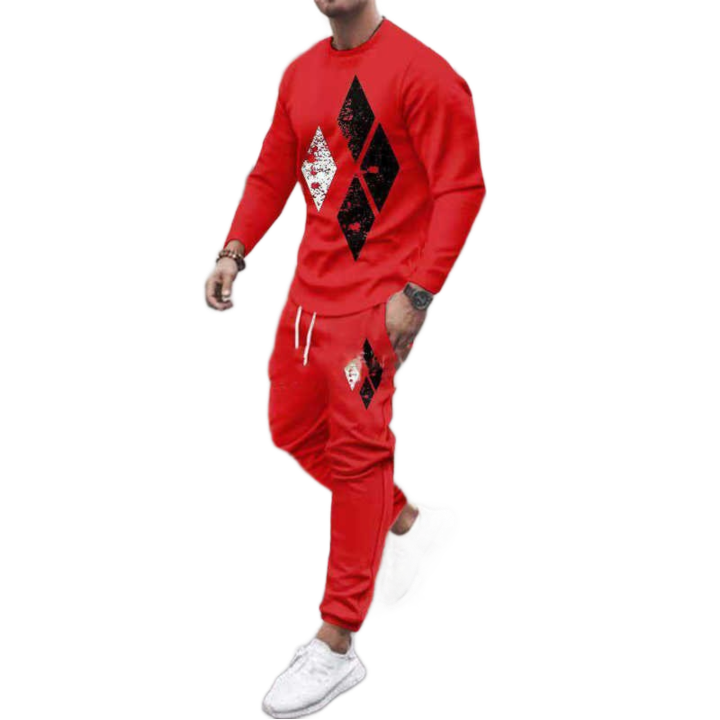 Spring Autumn Men039s Set Casual Sportswear Fashion Male Running Suit Men Longsleeved TshirtSports Trousers 2Piece Plus Siz6427906