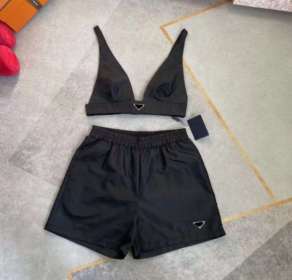 Fashions Sexy Women's Ladies Designer Triangle Bra Short Pants Set Adjustable Chest Size Indoor Outdoor Bathing Suits