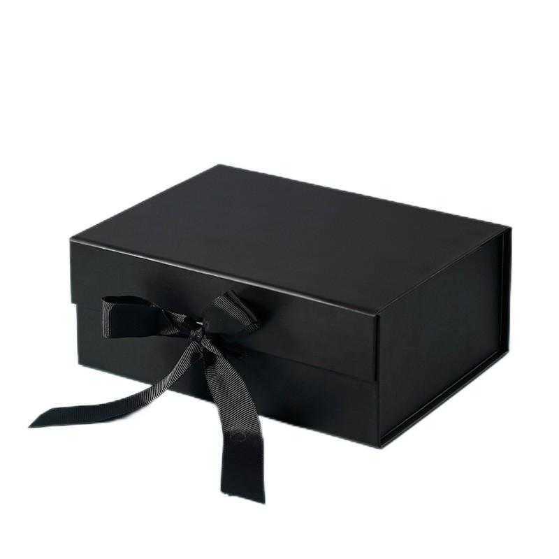 Others Apparel Flip Folding Box Bow Solid Color Packaging Box Folding Gift Box One Piece Gift Box L260528
