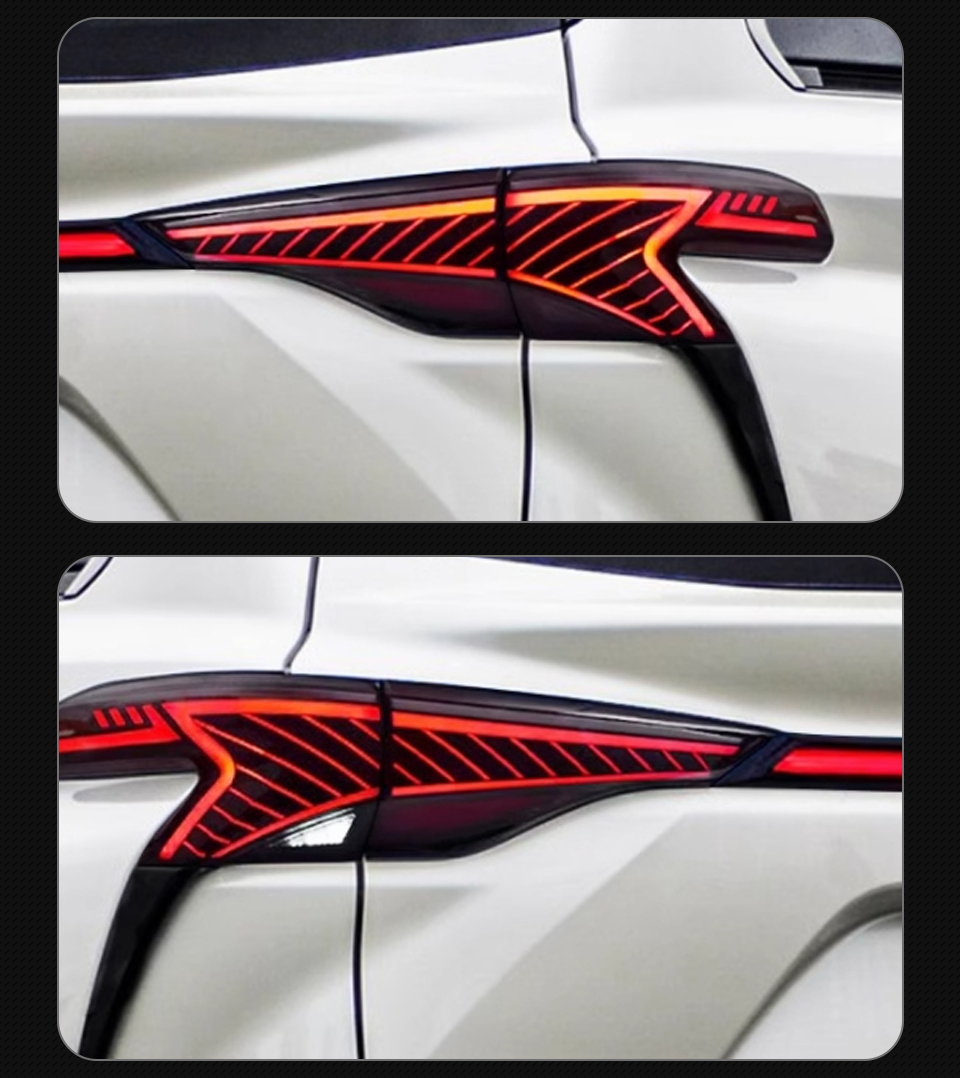 LED Styling Taillight for Toyota Sienna 20 21-2023 Upgrade Through Signal Brake Reverse Lamps Tail Light Assembly