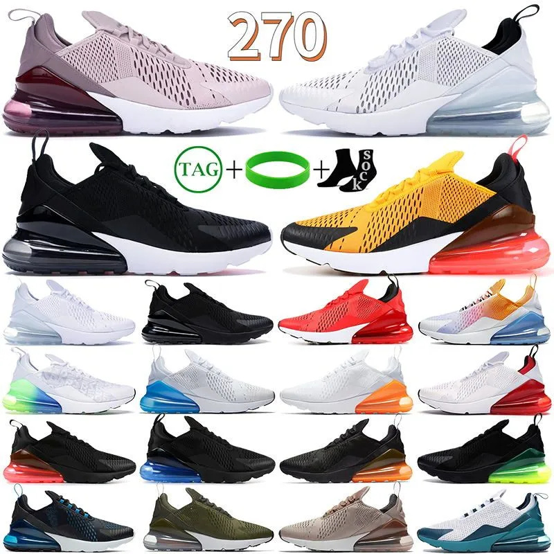 2024 Mens 270s Running Shoes Barely Rose Triple Red Black White Hot Punch Medium Olive Sneakers Summer Flat Runner Shoe Dusty Cactus Black Volt M