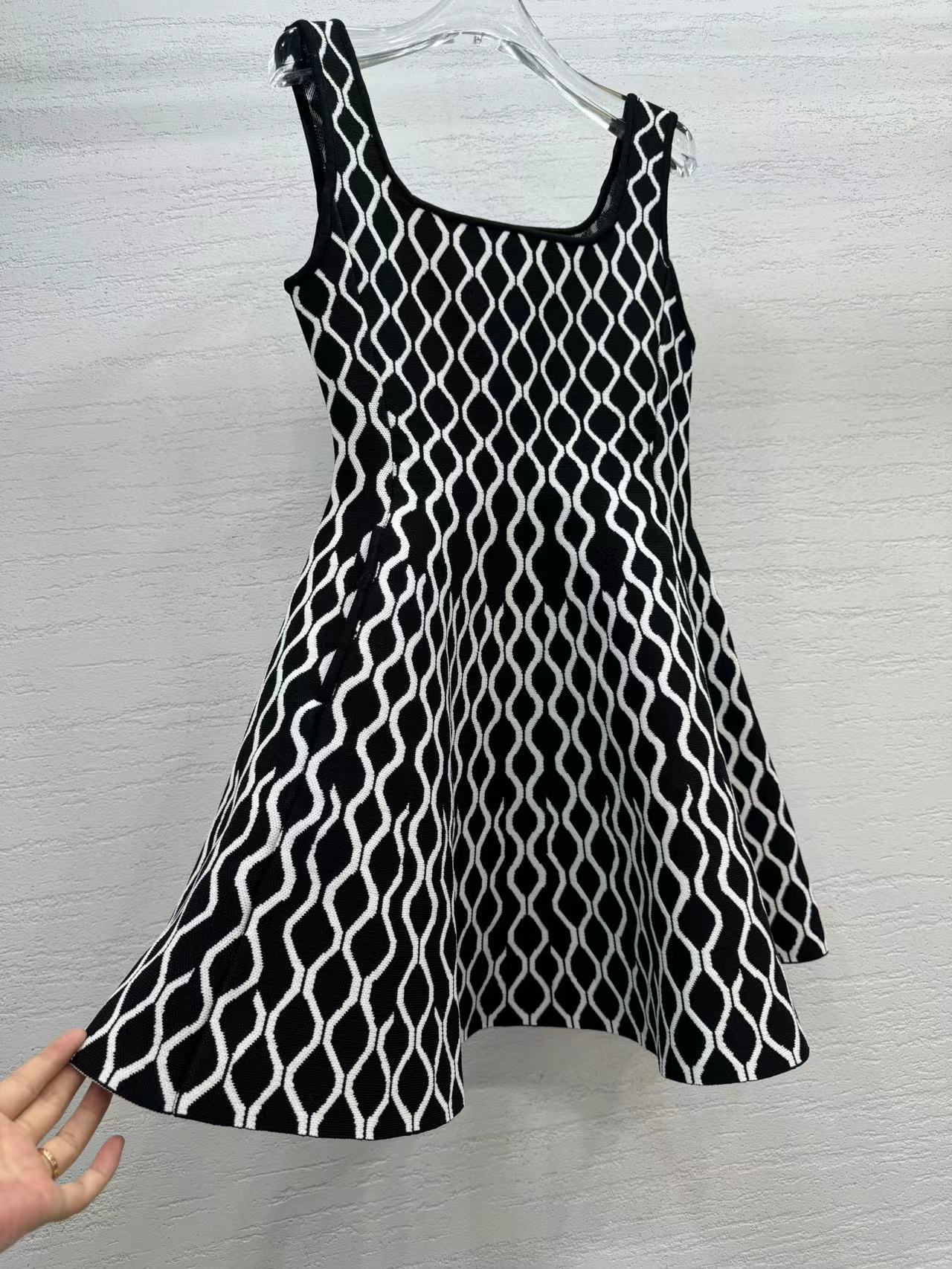 10061 XL 2024 Runway Dress Spring Summer Dress Crew Neck Red Brand Same Style Womens Dress Fashion High Quality Weilan