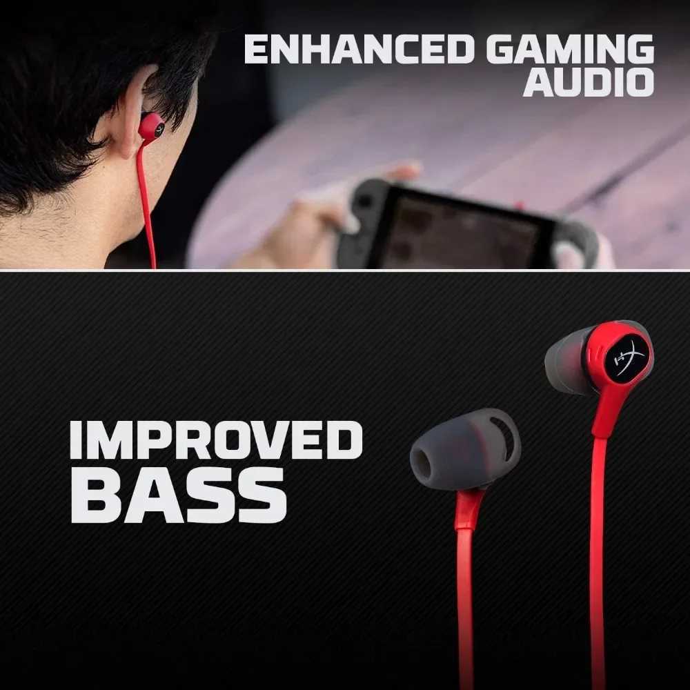 Headsets Original HyperX Cloud Earbuds Gaming Earbuds with Mic Immersive Wired In-game Audio In-Ear Headphone for Huawei gaming headset J240123