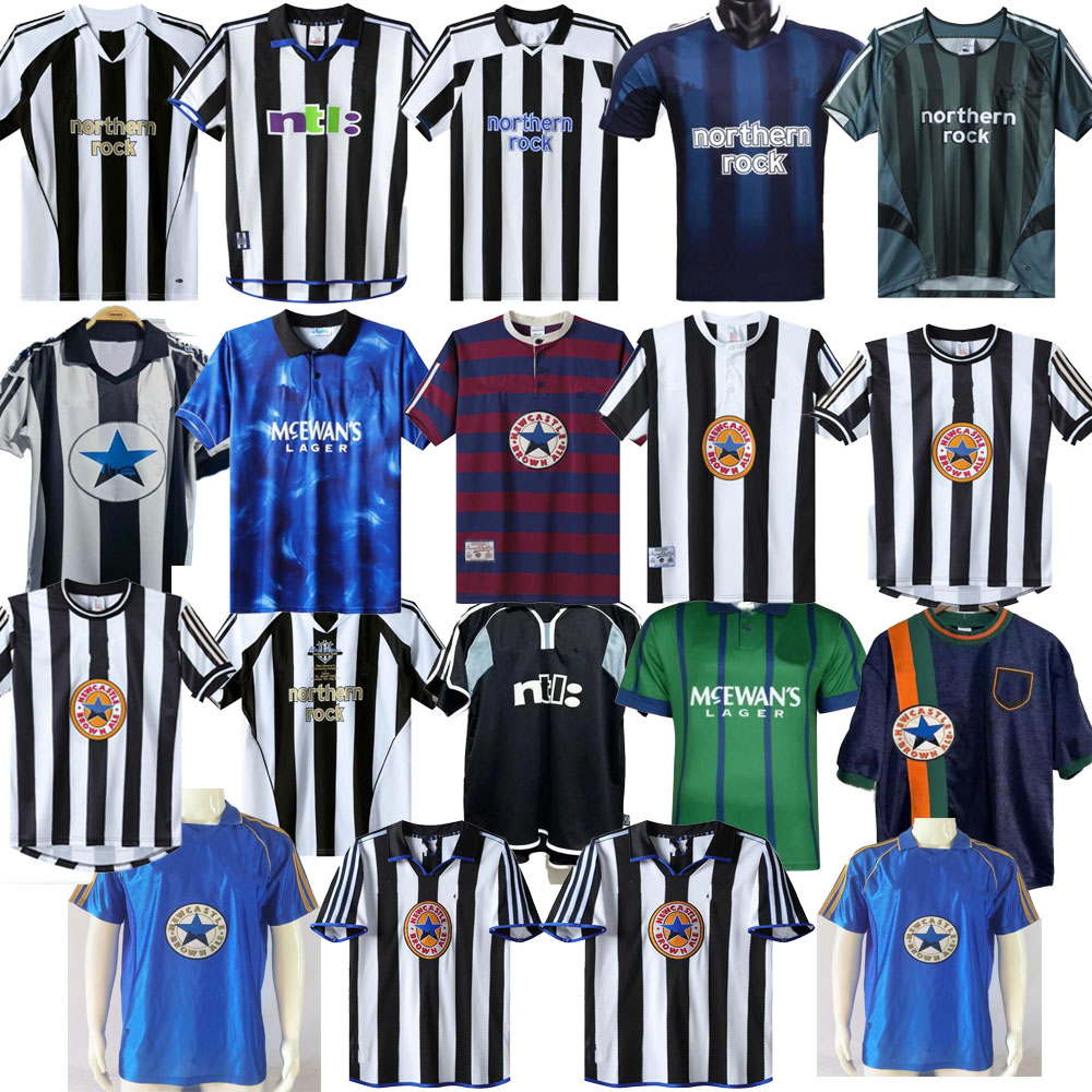 New castle RETRO SOCCER JERSEYS SHEARER ASPRILLA EMRE OWEN KETSBAIA Home Football shirts vintage 80 82 83 85 88 90 91 92 93 95 97 96 98 99 00 2000 1995 1996 1980 1990 NUFC
