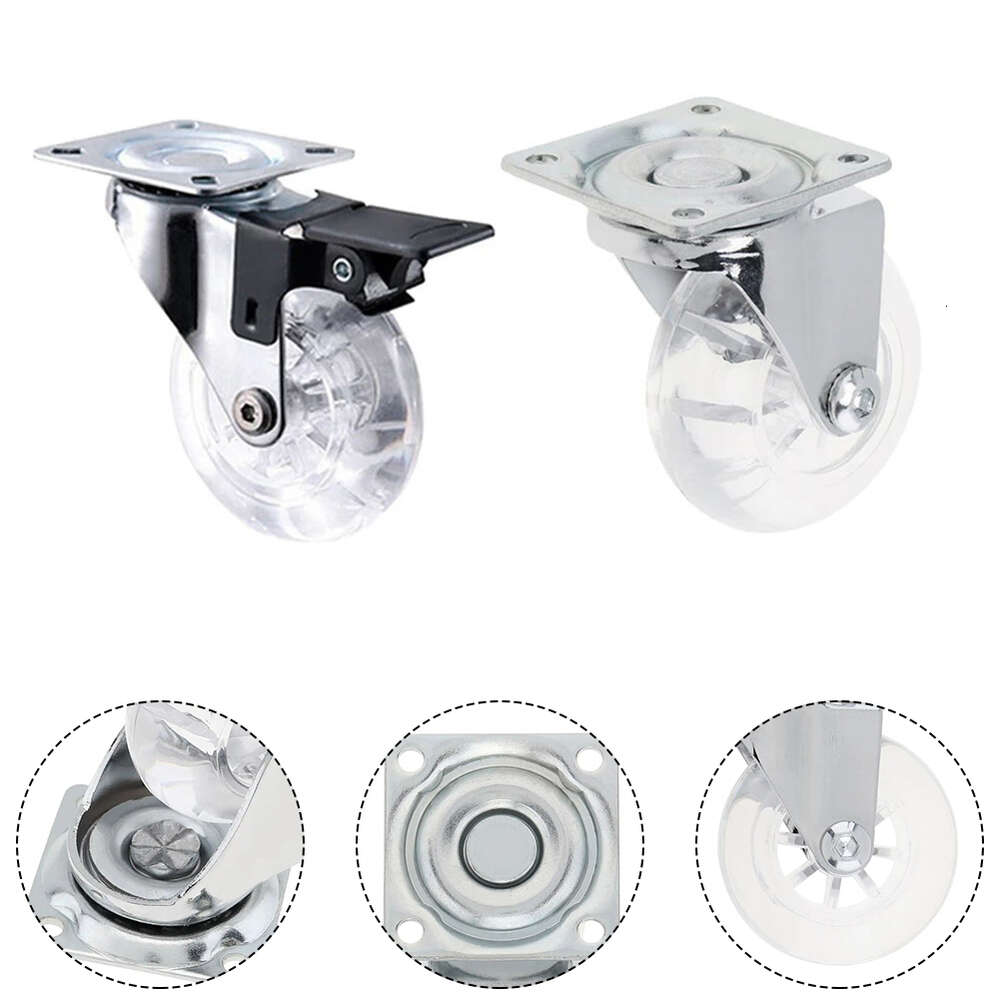 New New 4Pcs Universal Swivel Casters Heavy Duty Furniture Caster Wheel Castor Silent Trolley Wheels For Table Chair Sofa Accessory