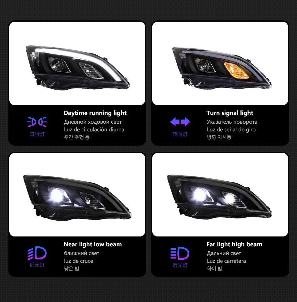 Headlight LED For Honda CRV 2007-2011 Double Lens LED Headlight DRL Hid Bi Xenon Auto Accessories