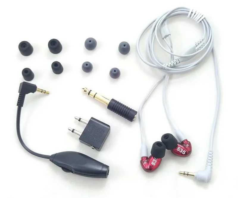 Headsets SE535 Hi-fi stereo earbuds SE 535 Noise Canceling 3.5MM In ear Earphones Separate Cable earphone red brown J240123