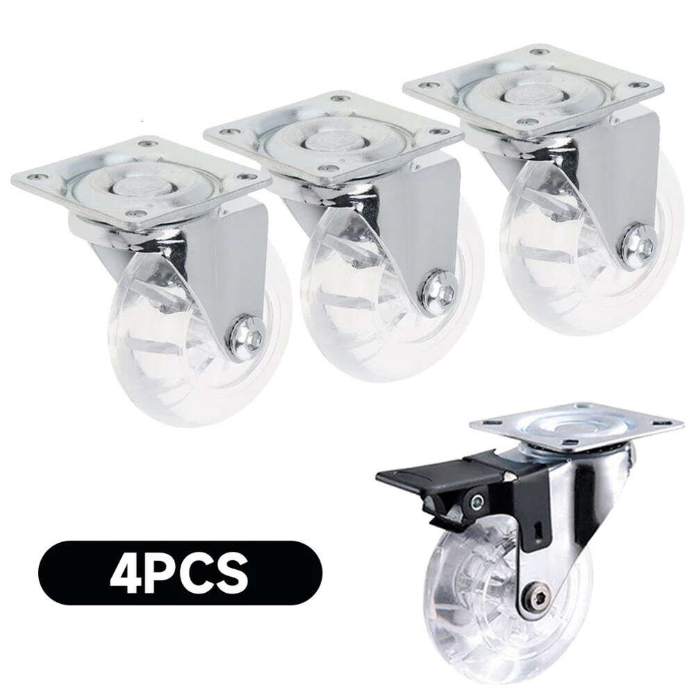 New New 4Pcs Universal Swivel Casters Heavy Duty Furniture Caster Wheel Castor Silent Trolley Wheels For Table Chair Sofa Accessory