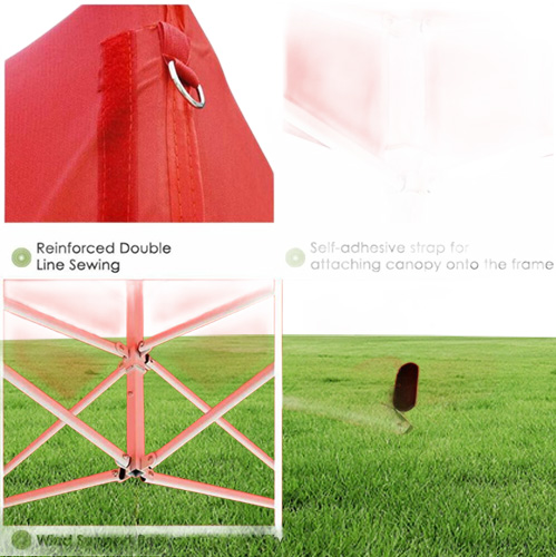 Meigar 3mx3m 420D Waterproof Oxford Canopy Garden Patio Tent Sun Shelter Gazebo Canopy Outdoor Marquee Market Shade Anti UV Tent