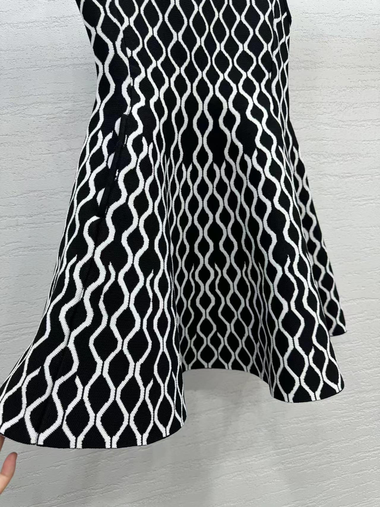 10061 XL 2024 Runway Dress Spring Summer Dress Crew Neck Red Brand Same Style Womens Dress Fashion High Quality Weilan