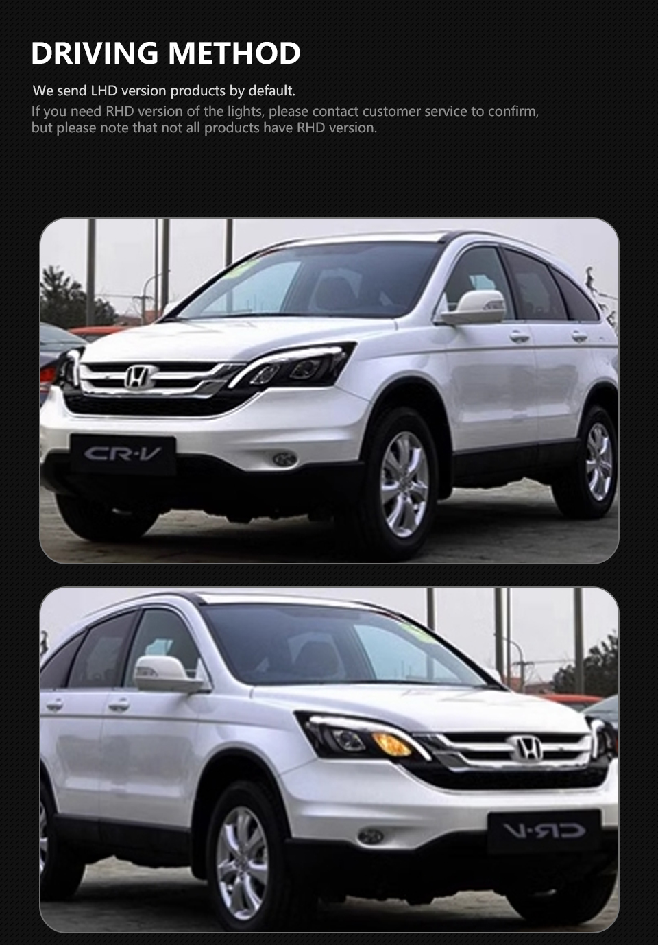 Headlight LED For Honda CRV 2007-2011 Double Lens LED Headlight DRL Hid Bi Xenon Auto Accessories