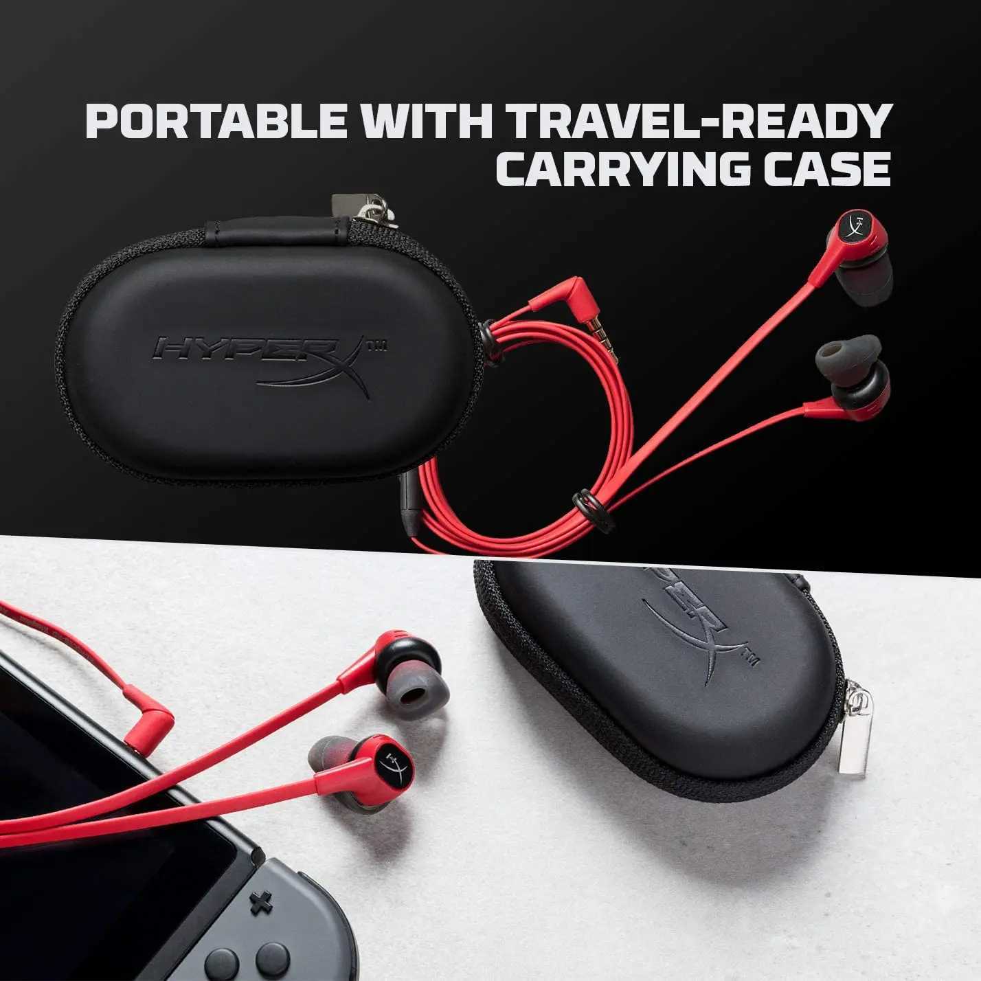 Headsets Original HyperX Cloud Earbuds Gaming Earbuds with Mic Immersive Wired In-game Audio In-Ear Headphone for Huawei gaming headset J240123