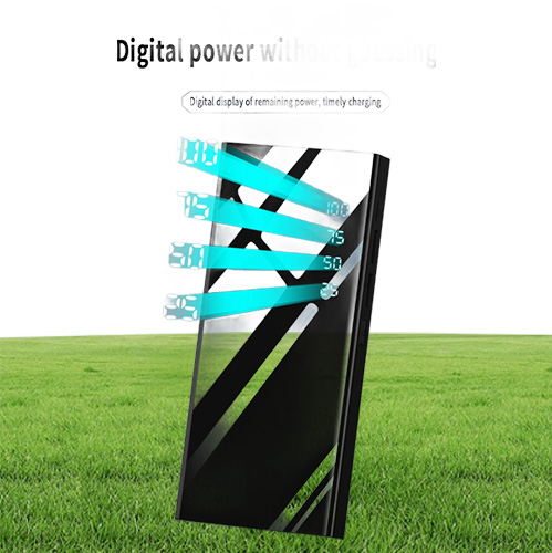 30000mAh Power Bank Led Flashlight LCD Digital Display Fast Charging External Battery Charger Cell Phone Power Banks8072420