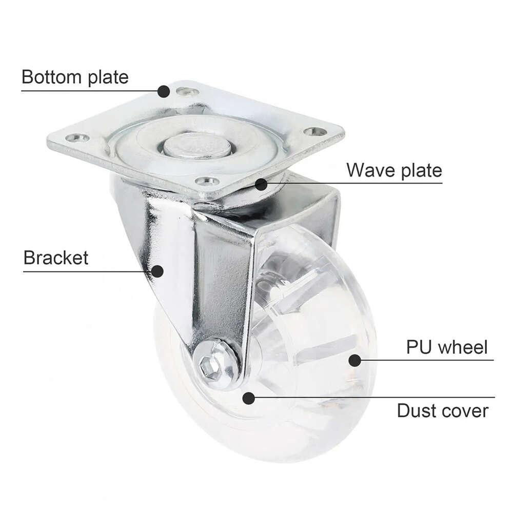 New New 4Pcs Universal Swivel Casters Heavy Duty Furniture Caster Wheel Castor Silent Trolley Wheels For Table Chair Sofa Accessory