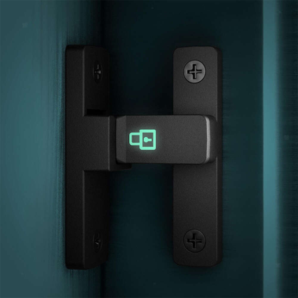 New New Luminous Door Latch Bolt 90 Degrees Sliding Door Lock Free-Punch Interior Door Bolt Right Angle Sliding Gate Lock Hardware - view 4
