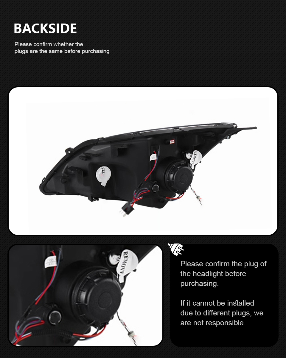 Headlight LED For Honda CRV 2007-2011 Double Lens LED Headlight DRL Hid Bi Xenon Auto Accessories