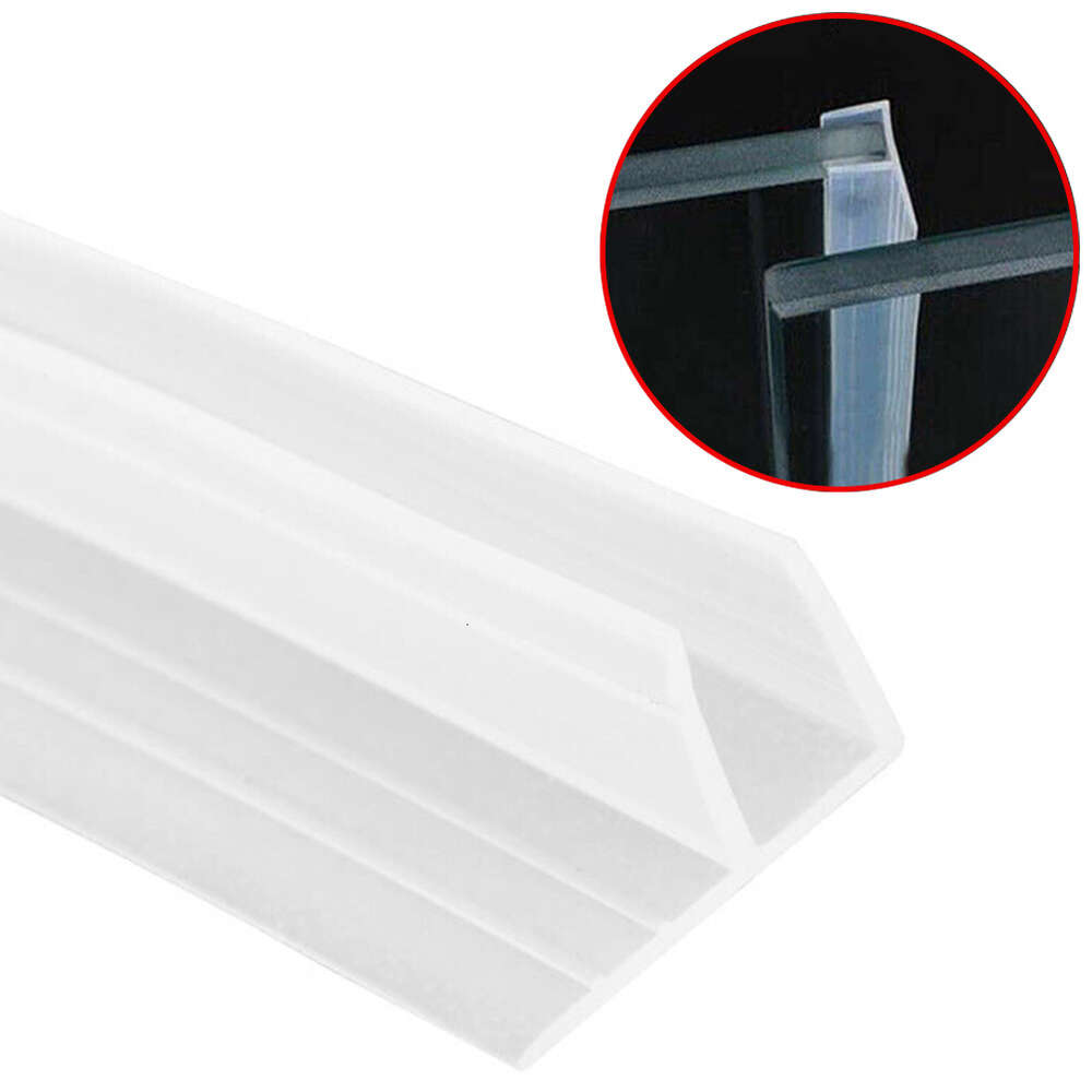 New New 2M Bath Shower Door Seal Strip For Screens Doors F Shape Sealing Strip Shower Glass Door Seals Gaps Bathroom Accessories