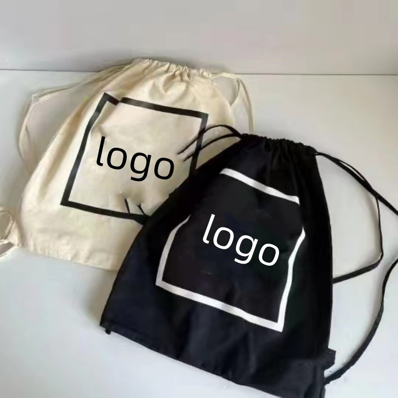 Designer Women's Fashion Black White Canvas Bag Classic Logo Printed Backpack Large Capacity Shopping Bag Single Shoulder Bag Beach Portable Environmental Bag