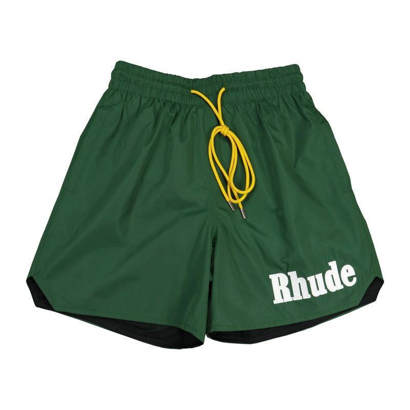 Fashion rhude short Track Pant Casual Couples Joggers Pants High Street Shorts for Man Knee Length Lightweight Drawstring Relaxed Letter